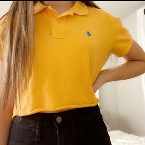 thrifted cropped polo
